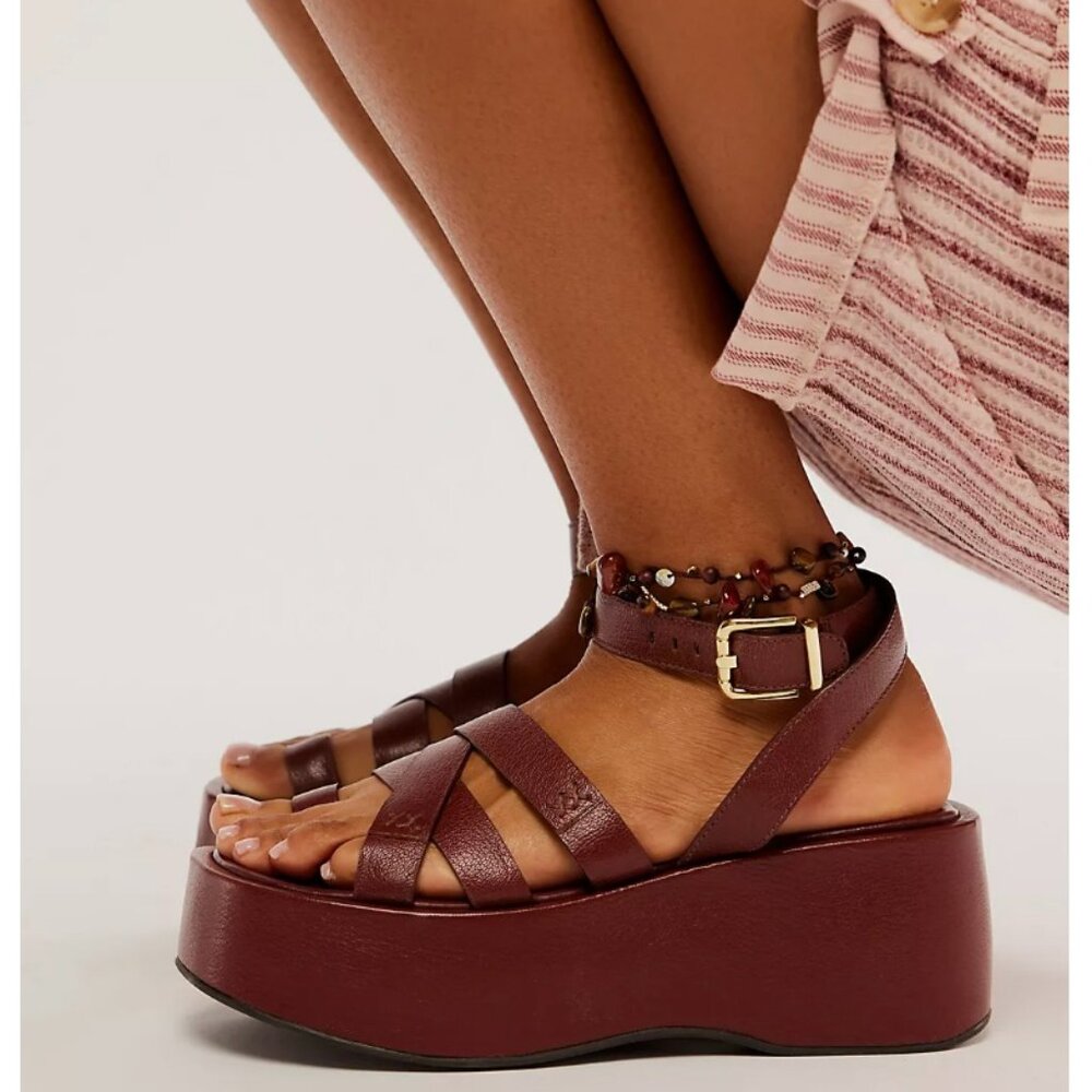 Free People Flatform Sandals - Gently Worn, Like New